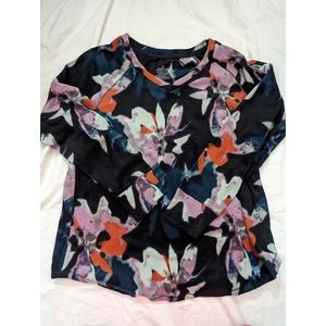 23. CUDDL DUDS Fleece Long-sleeve Shirt Soft Floral Sz L